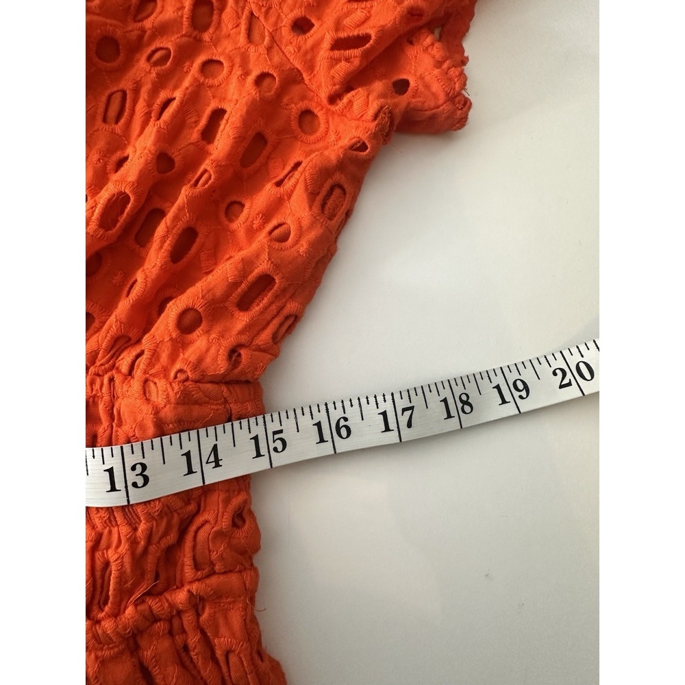 New Anthropologie The Somerset Mini Dress Women's Large Eyelet Elastic Waist - Picture 9 of 10